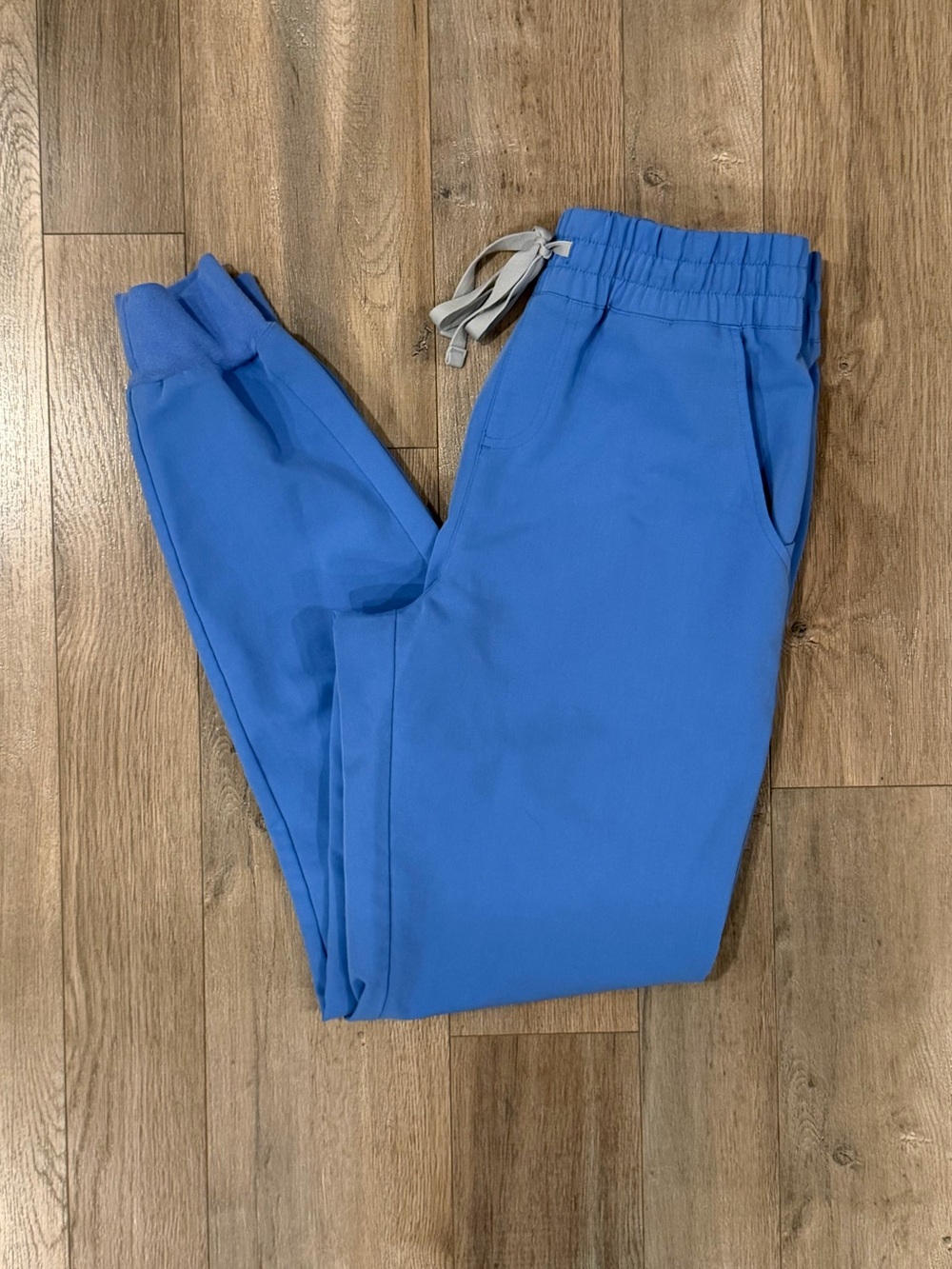 Figs Ciel Blue Joggers - Scrub Pants Elastic Drawstring Joggers